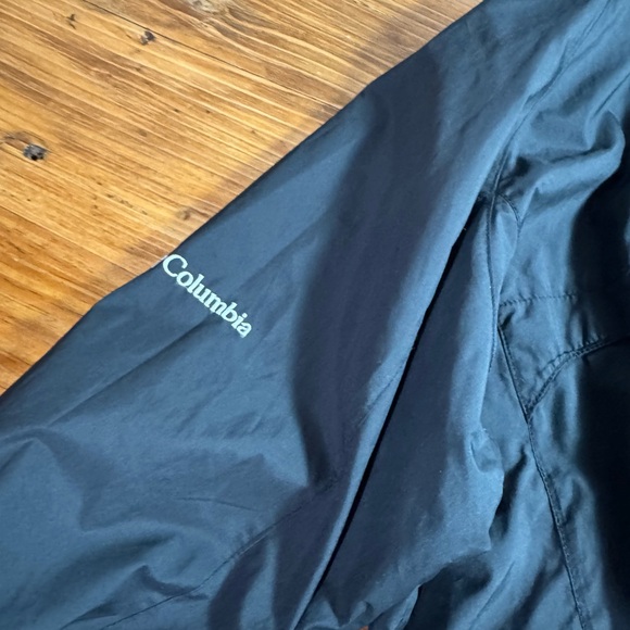 Columbia Men's Black Hooded Windbreaker Size Medium - Picture 12 of 14